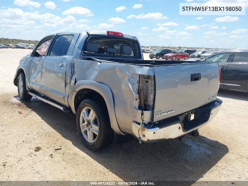 2011 Toyota Tundra Limited 5.7L V8 VIN: 5TFHW5F13BX198050 Lot: 40124222