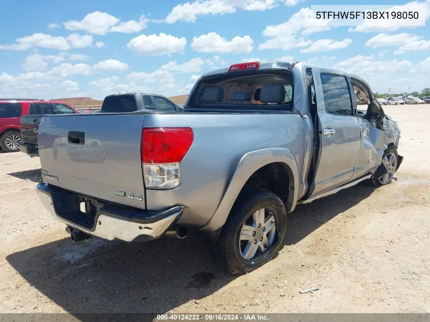 2011 Toyota Tundra Limited 5.7L V8 VIN: 5TFHW5F13BX198050 Lot: 40124222