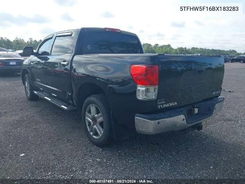 5TFHW5F16BX183283 2011 Toyota Tundra Crewmax Limited