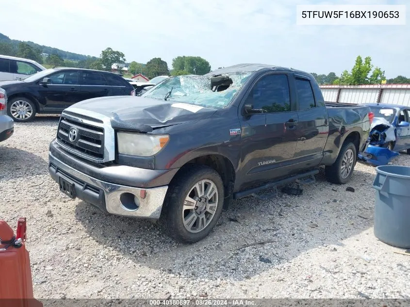 5TFUW5F16BX190653 2011 Toyota Tundra Grade 5.7L V8