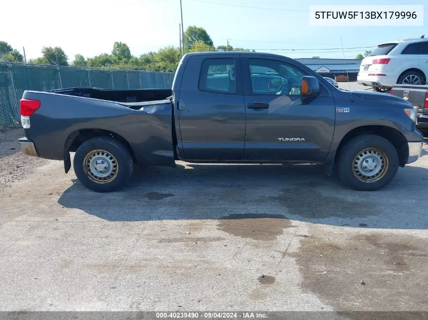 2011 Toyota Tundra Grade 5.7L V8 VIN: 5TFUW5F13BX179996 Lot: 40239490