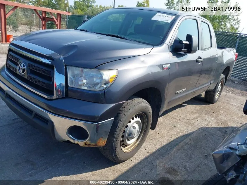 2011 Toyota Tundra Grade 5.7L V8 VIN: 5TFUW5F13BX179996 Lot: 40239490