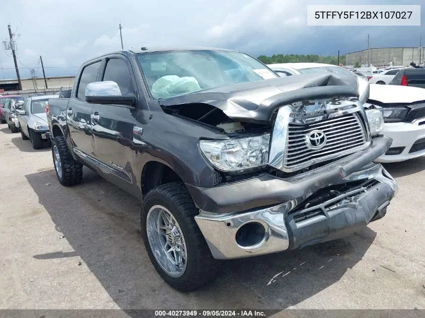 2011 Toyota Tundra Limited 5.7L V8 VIN: 5TFFY5F12BX107027 Lot: 40273949