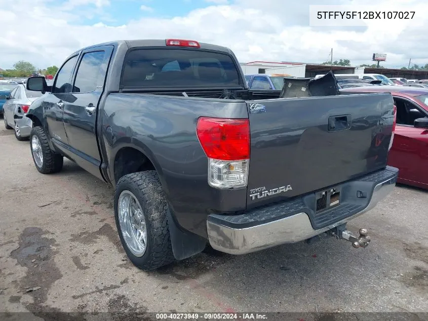 2011 Toyota Tundra Limited 5.7L V8 VIN: 5TFFY5F12BX107027 Lot: 40273949