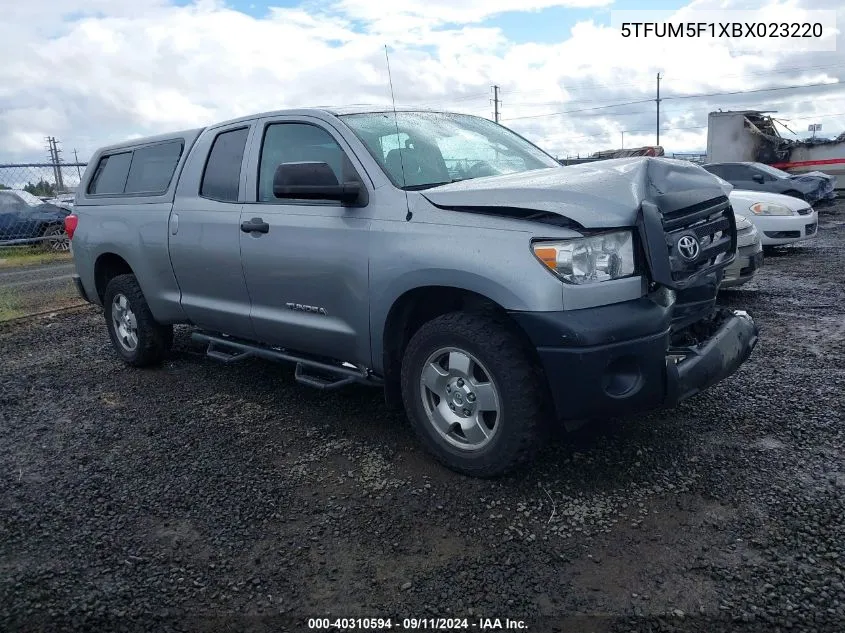 2011 Toyota Tundra Grade 4.6L V8 VIN: 5TFUM5F1XBX023220 Lot: 40310594