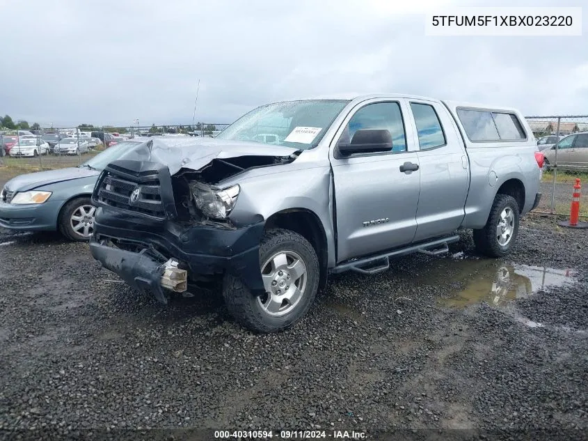 2011 Toyota Tundra Grade 4.6L V8 VIN: 5TFUM5F1XBX023220 Lot: 40310594