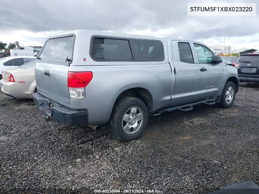 2011 Toyota Tundra Grade 4.6L V8 VIN: 5TFUM5F1XBX023220 Lot: 40310594