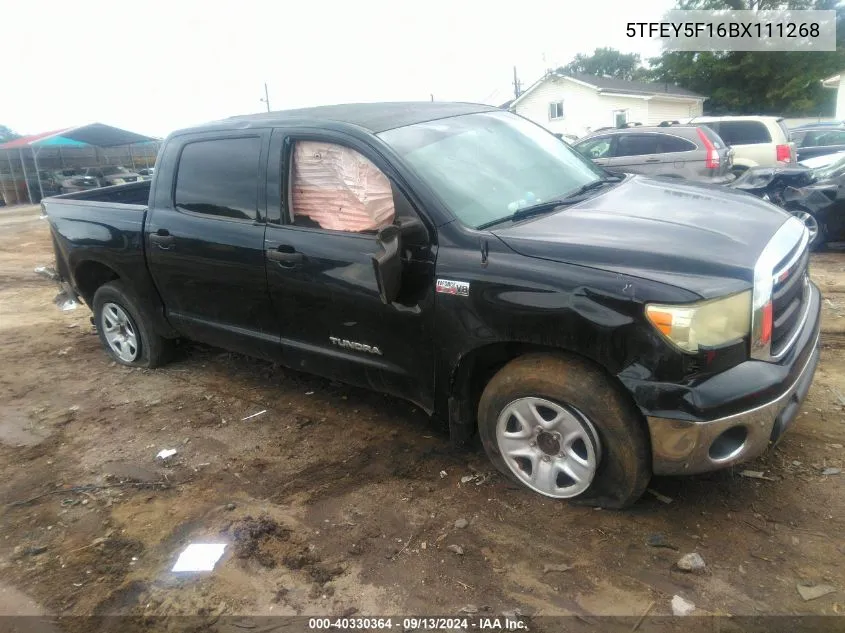 2011 Toyota Tundra Grade 5.7L V8 VIN: 5TFEY5F16BX111268 Lot: 40330364