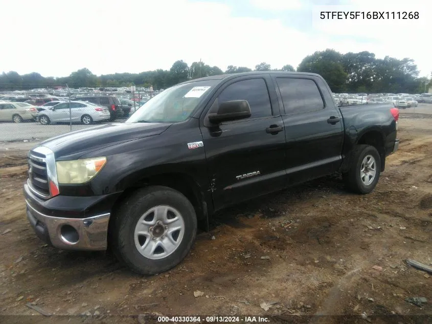 2011 Toyota Tundra Grade 5.7L V8 VIN: 5TFEY5F16BX111268 Lot: 40330364