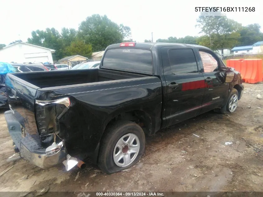 2011 Toyota Tundra Grade 5.7L V8 VIN: 5TFEY5F16BX111268 Lot: 40330364