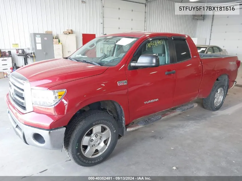 5TFUY5F17BX181616 2011 Toyota Tundra Grade 5.7L V8