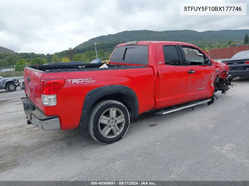 2011 Toyota Tundra Sr5 5.7L V8 VIN: 5TFUY5F10BX177746 Lot: 40369891