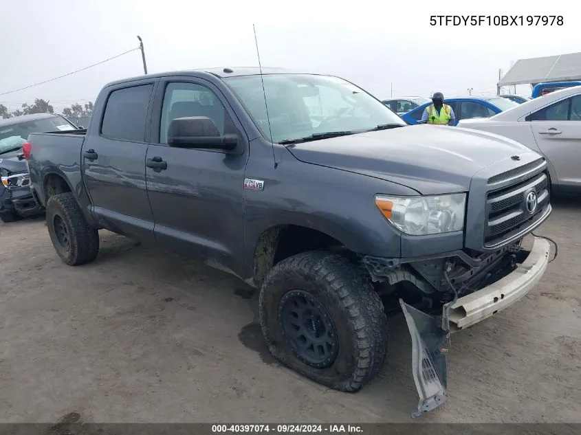 2011 Toyota Tundra Grade 5.7L V8 VIN: 5TFDY5F10BX197978 Lot: 40397074