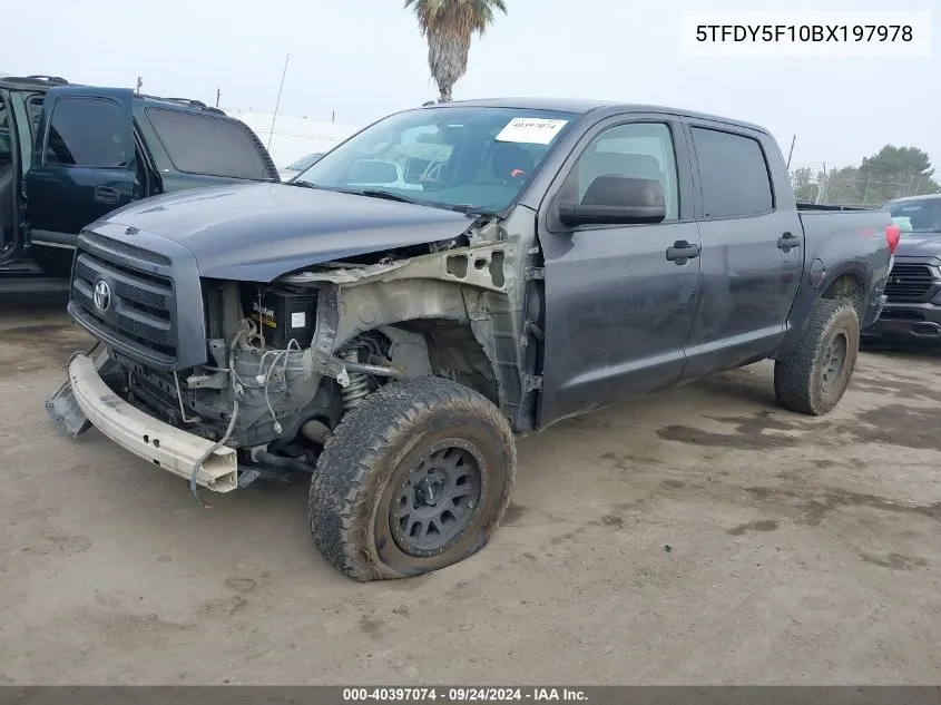 2011 Toyota Tundra Grade 5.7L V8 VIN: 5TFDY5F10BX197978 Lot: 40397074