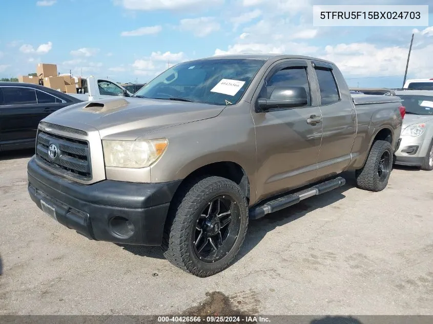 2011 Toyota Tundra Grade V6 VIN: 5TFRU5F15BX024703 Lot: 40426566