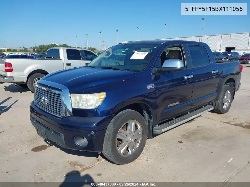 2011 Toyota Tundra Limited 5.7L V8 VIN: 5TFFY5F15BX111055 Lot: 40437039