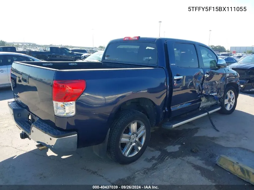 2011 Toyota Tundra Limited 5.7L V8 VIN: 5TFFY5F15BX111055 Lot: 40437039