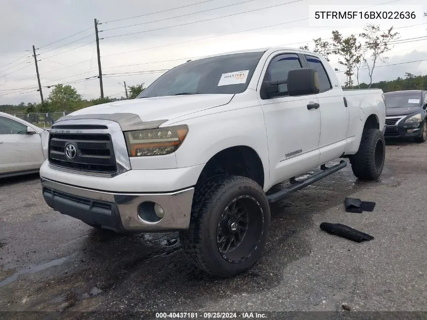 5TFRM5F16BX022636 2011 Toyota Tundra Grade 4.6L V8