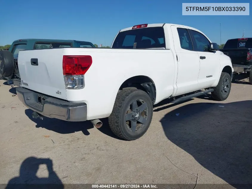 2011 Toyota Tundra Grade 4.6L V8 VIN: 5TFRM5F10BX033390 Lot: 40442141