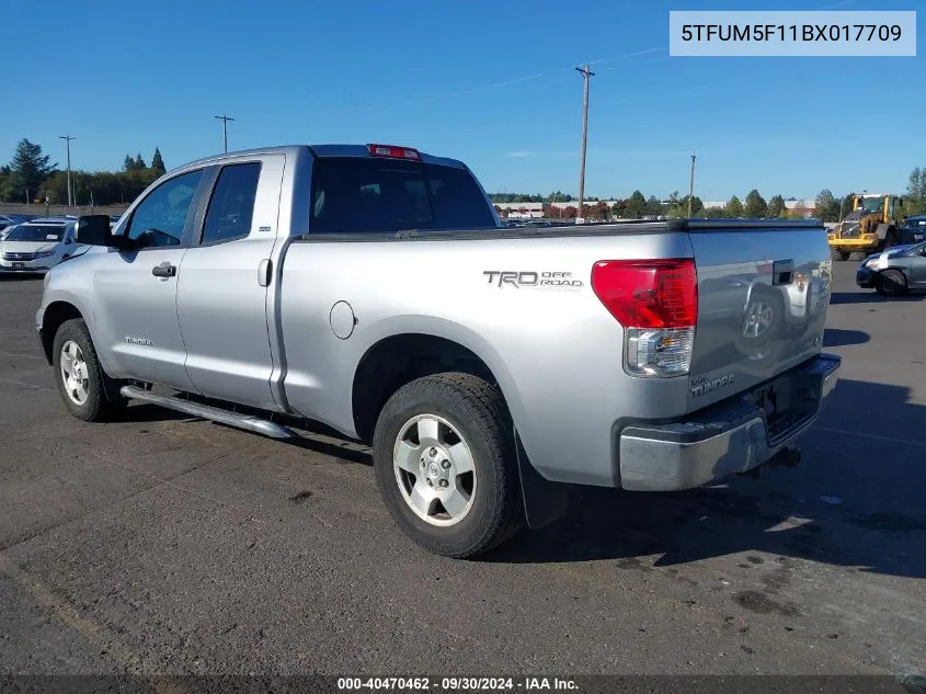 2011 Toyota Tundra Grade 4.6L V8 VIN: 5TFUM5F11BX017709 Lot: 40470462