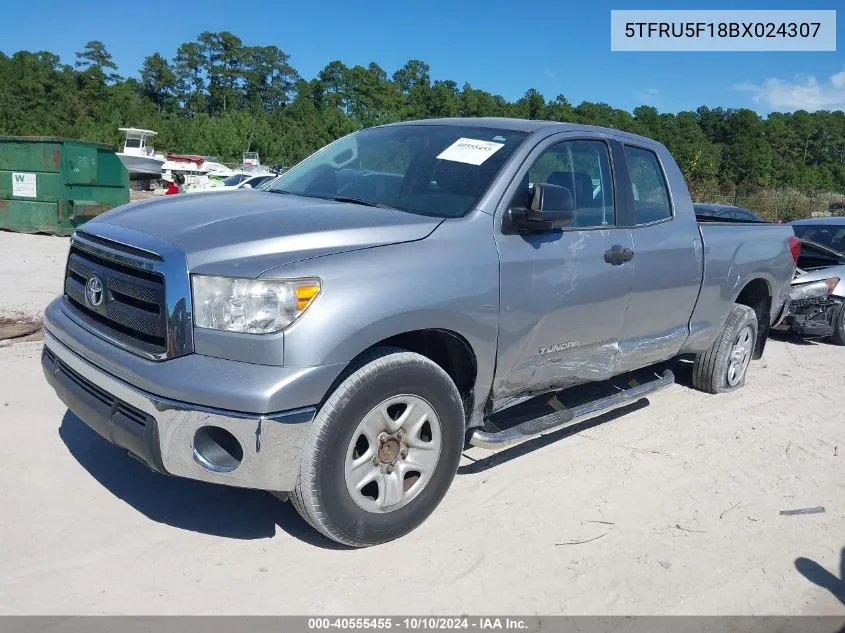 2011 Toyota Tundra Grade V6 VIN: 5TFRU5F18BX024307 Lot: 40555455