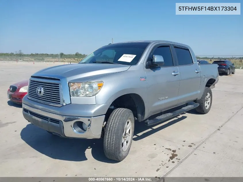 2011 Toyota Tundra Limited 5.7L V8 VIN: 5TFHW5F14BX173304 Lot: 40567660