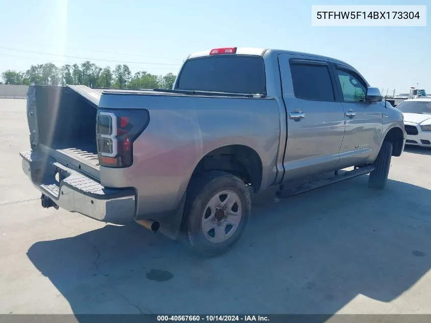 2011 Toyota Tundra Limited 5.7L V8 VIN: 5TFHW5F14BX173304 Lot: 40567660