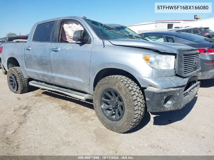 2011 Toyota Tundra Crewmax Limited VIN: 5TFHW5F16BX166080 Lot: 40571586