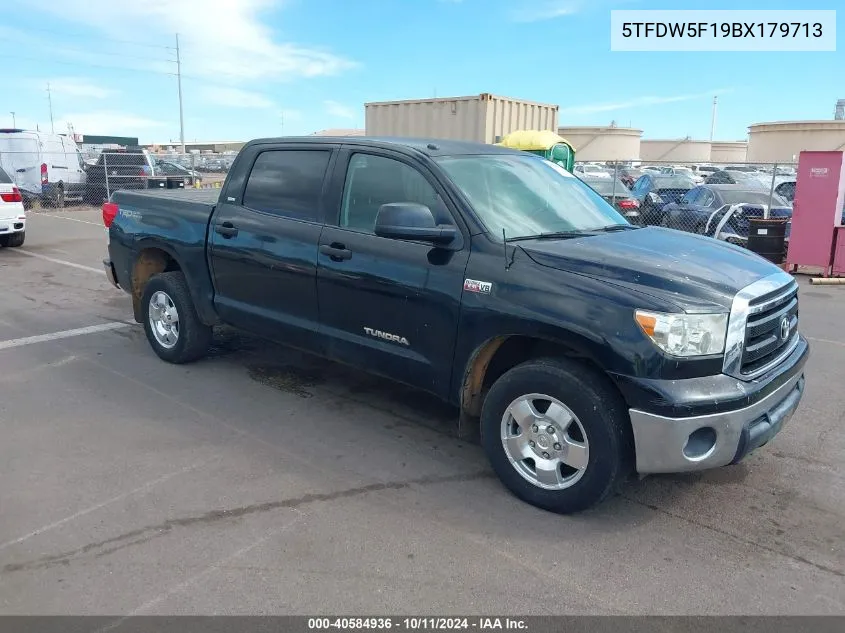 2011 Toyota Tundra Grade 5.7L V8 VIN: 5TFDW5F19BX179713 Lot: 40584936