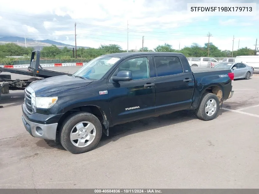 2011 Toyota Tundra Grade 5.7L V8 VIN: 5TFDW5F19BX179713 Lot: 40584936