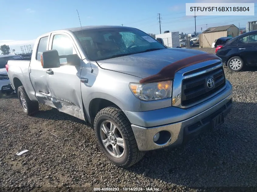 2011 Toyota Tundra Double Cab Sr5 VIN: 5TFUY5F16BX185804 Lot: 40588293