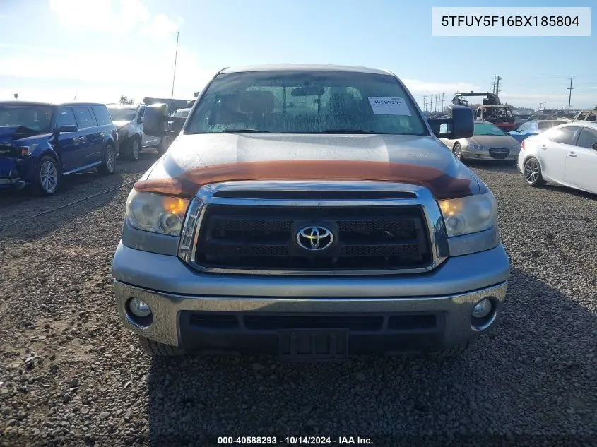 2011 Toyota Tundra Double Cab Sr5 VIN: 5TFUY5F16BX185804 Lot: 40588293