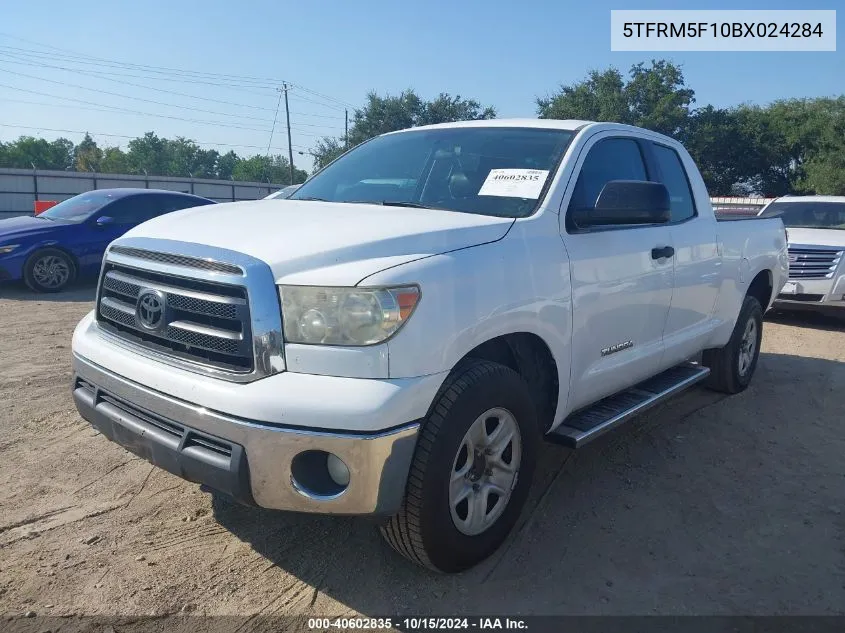 2011 Toyota Tundra Grade 4.6L V8 VIN: 5TFRM5F10BX024284 Lot: 40602835