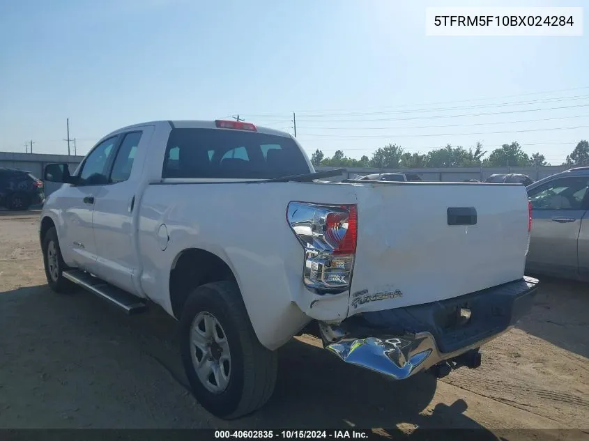 2011 Toyota Tundra Grade 4.6L V8 VIN: 5TFRM5F10BX024284 Lot: 40602835