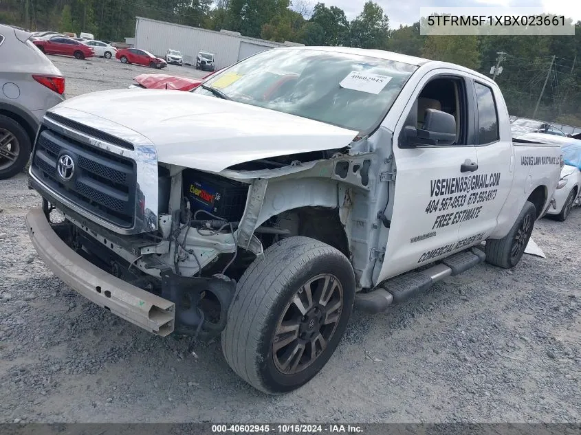 2011 Toyota Tundra Grade 4.6L V8 VIN: 5TFRM5F1XBX023661 Lot: 40602945