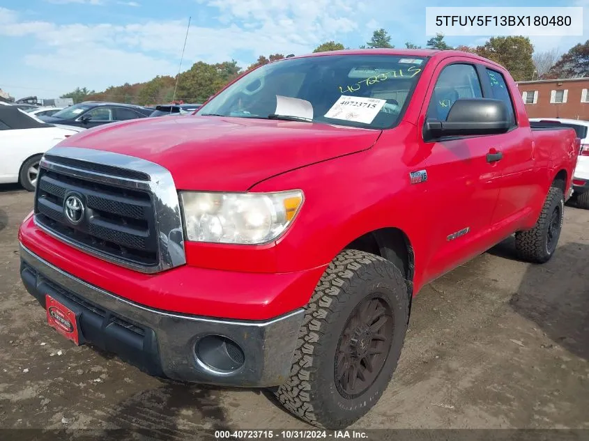 2011 Toyota Tundra Grade 5.7L V8 VIN: 5TFUY5F13BX180480 Lot: 40723715