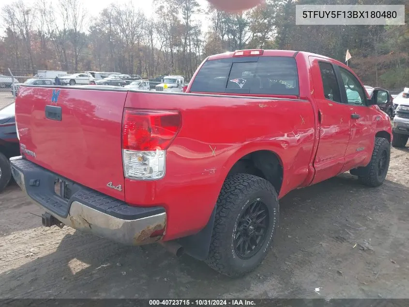 2011 Toyota Tundra Grade 5.7L V8 VIN: 5TFUY5F13BX180480 Lot: 40723715