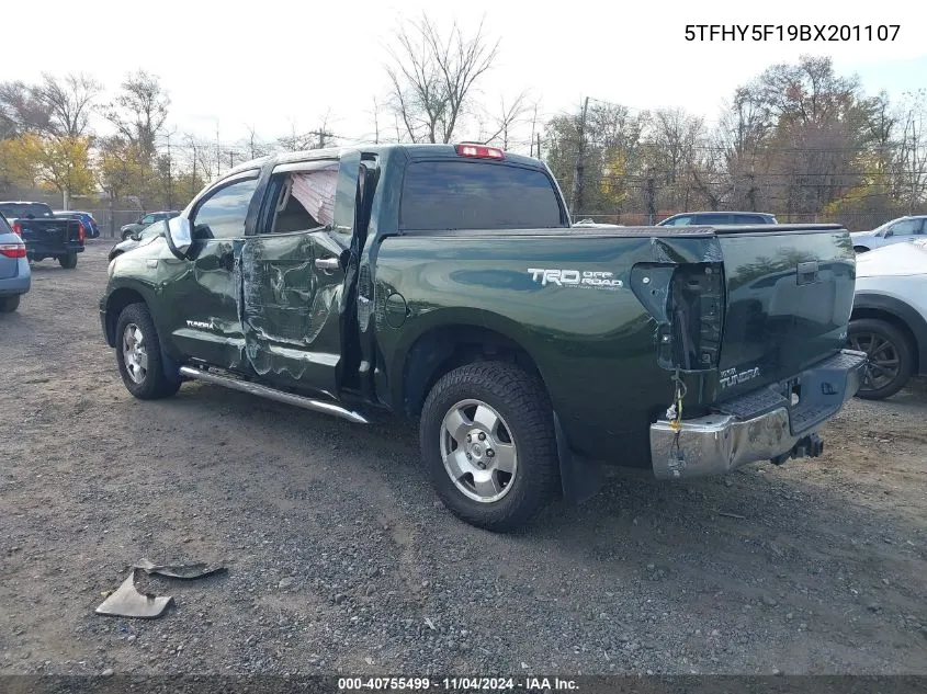 2011 Toyota Tundra Limited 5.7L V8 VIN: 5TFHY5F19BX201107 Lot: 40755499