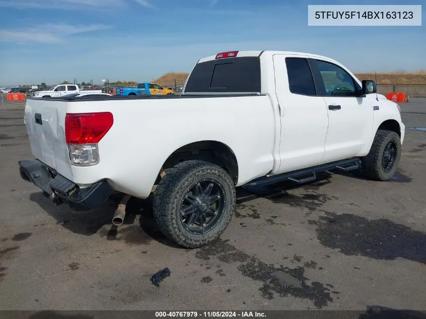 2011 Toyota Tundra Grade 5.7L V8 VIN: 5TFUY5F14BX163123 Lot: 40767979