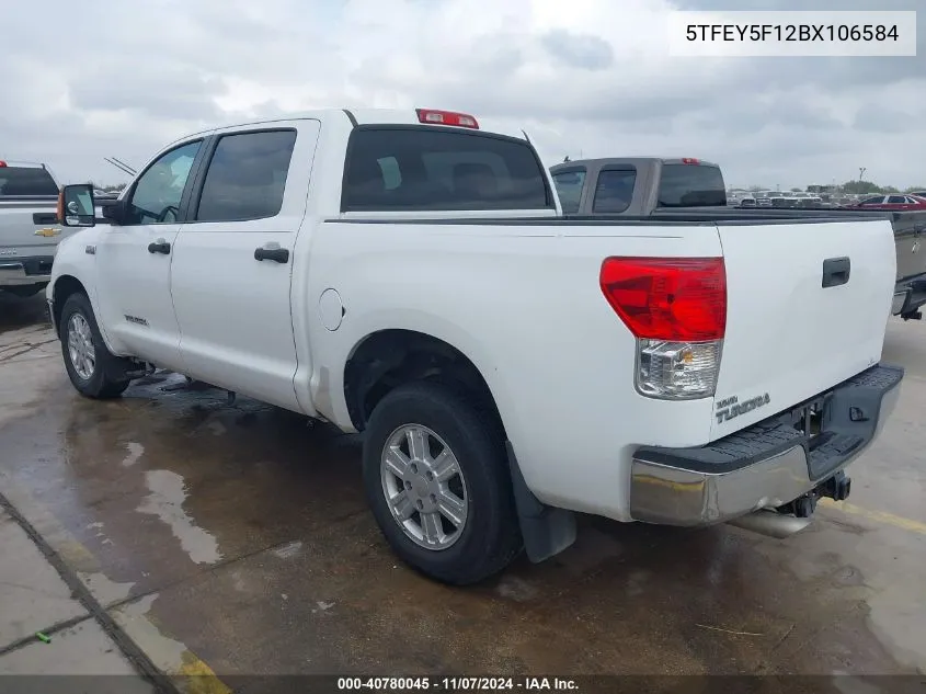 2011 Toyota Tundra Grade 5.7L V8 VIN: 5TFEY5F12BX106584 Lot: 40780045