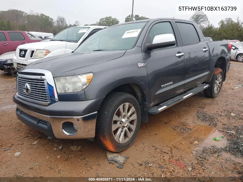 2011 Toyota Tundra Limited 5.7L V8 VIN: 5TFHW5F10BX163739 Lot: 40805871