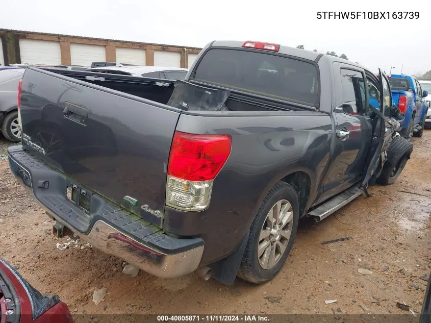 2011 Toyota Tundra Limited 5.7L V8 VIN: 5TFHW5F10BX163739 Lot: 40805871