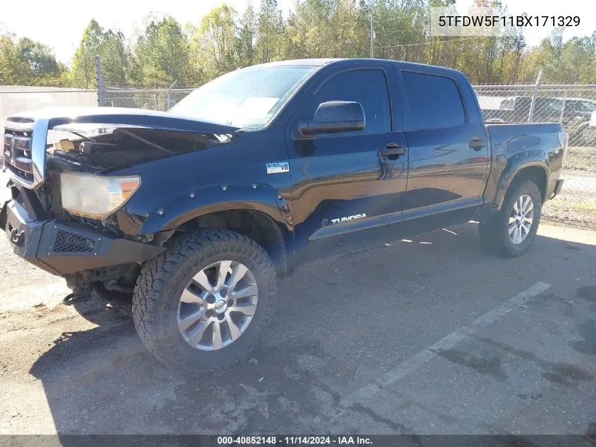 2011 Toyota Tundra Grade 5.7L V8 VIN: 5TFDW5F11BX171329 Lot: 40852148