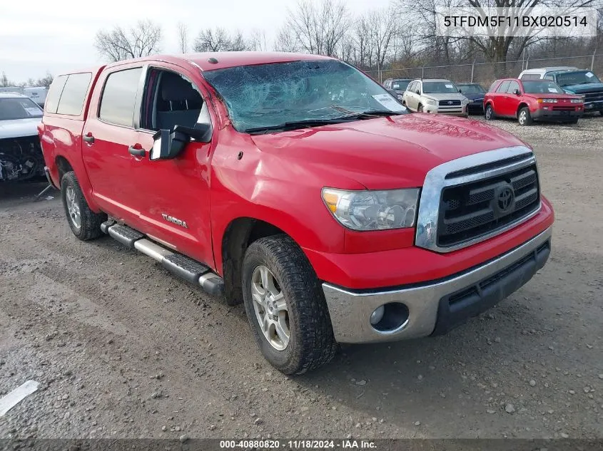 2011 Toyota Tundra Grade 4.6L V8 VIN: 5TFDM5F11BX020514 Lot: 40880820