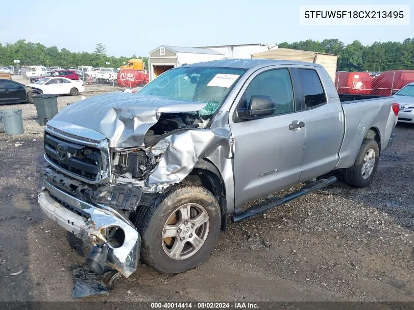 2012 Toyota Tundra Grade 5.7L V8 VIN: 5TFUW5F18CX213495 Lot: 40014414