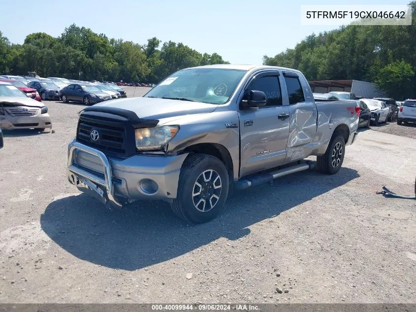 2012 Toyota Tundra Grade 4.6L V8 VIN: 5TFRM5F19CX046642 Lot: 40099944