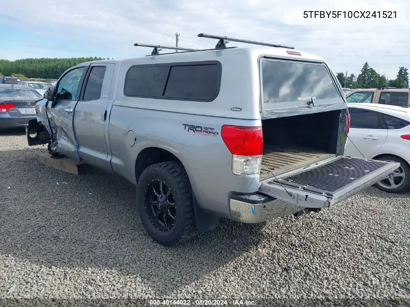 2012 Toyota Tundra Double Cab Limited VIN: 5TFBY5F10CX241521 Lot: 40144022