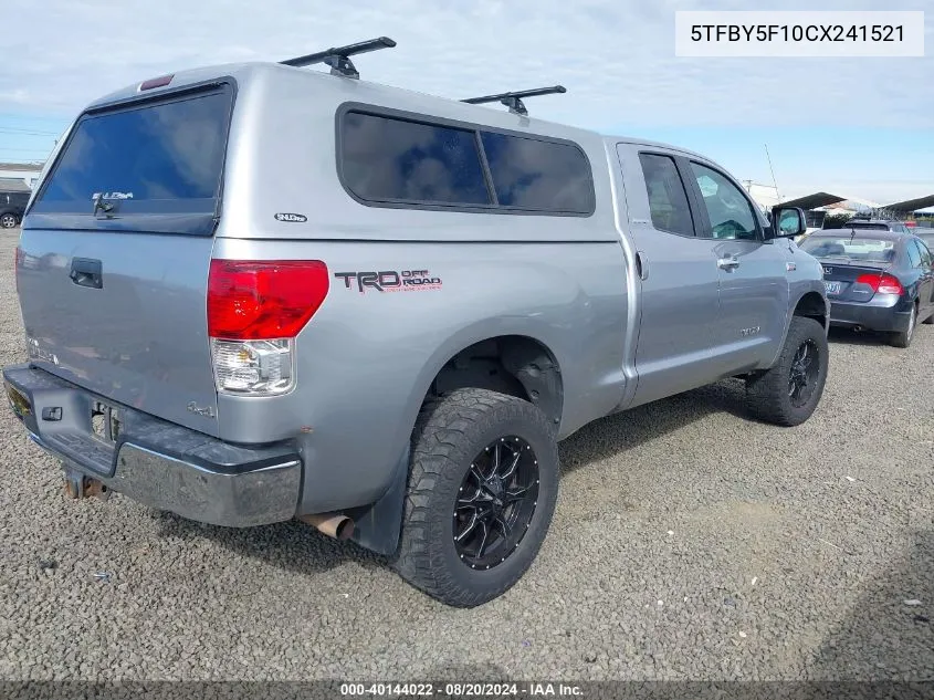 2012 Toyota Tundra Double Cab Limited VIN: 5TFBY5F10CX241521 Lot: 40144022