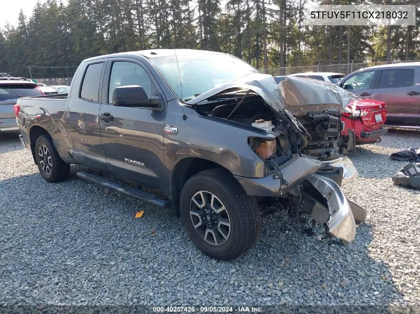 2012 Toyota Tundra Grade 5.7L V8 VIN: 5TFUY5F11CX218032 Lot: 40257426