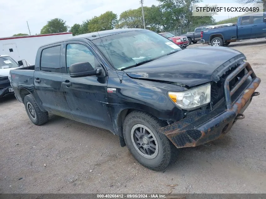 5TFDW5F16CX260489 2012 Toyota Tundra Grade 5.7L V8